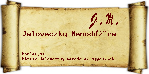 Jaloveczky Menodóra névjegykártya